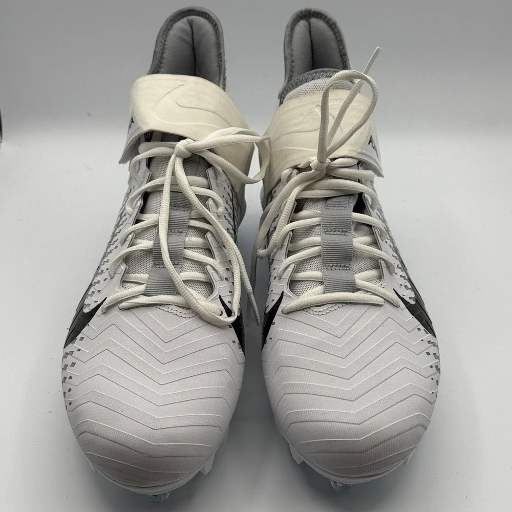 Nike Alpha Menace Pro 2 Mid Men Size 14 White Football Cleats CK4277-100